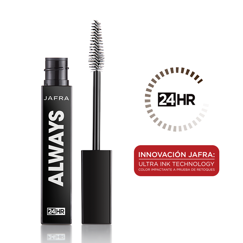 Jafra Always 24HR Máscara para pestañas a prueba de agua Black 8 g