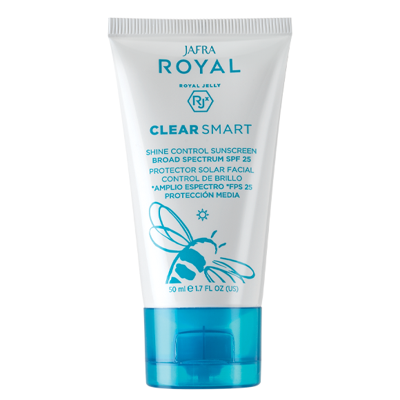 JAFRA ROYAL Clear Smart Protector Solar Facial Control de Brillo *Amplio Espectro *FPS 25 50 ml