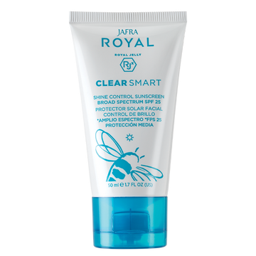 JAFRA ROYAL Clear Smart Protector Solar Facial Control de Brillo *Amplio Espectro *FPS 25 50 ml