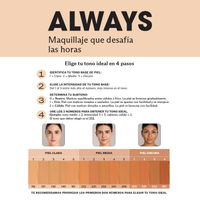 Jafra Always 24HR Maquillaje de Larga Duración Alta Cobertura  *Amplio Espectro FPS 15 / Tono 140 / 30 g