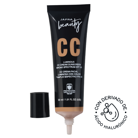 CC Crema Facial Luminosa con Color **Amplio Espectro FPS 30 Medium 30 ml