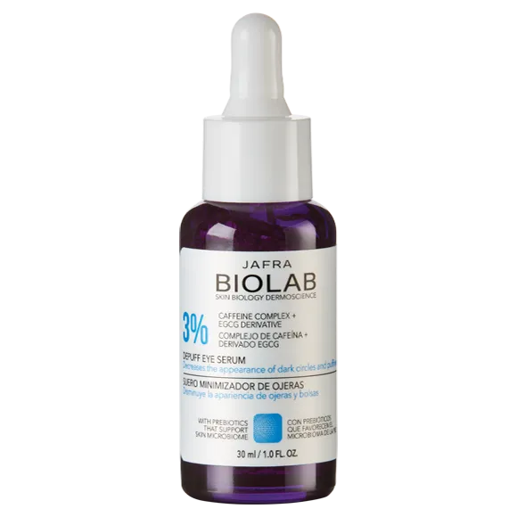Suero Minimizador de ojeras 3% Complejo de cafeína + Derivado EGCG 30 ml
