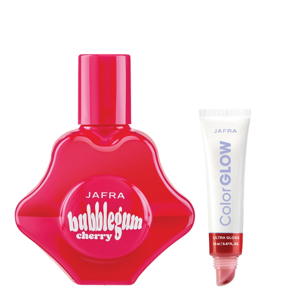 SET JAFRA BUBBLEGUM CHERRY + COLOR GLOW